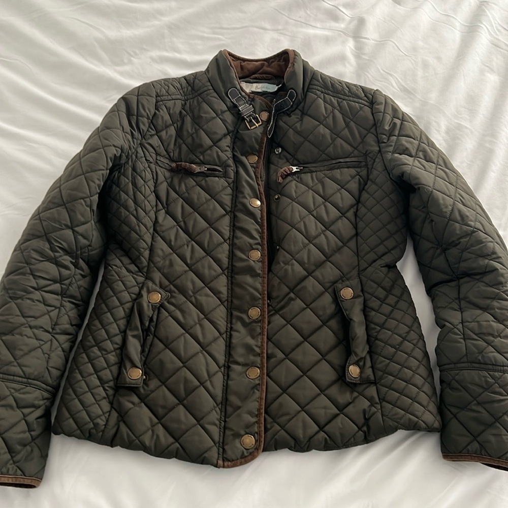 Boden dark olive field jacket size 6
